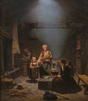A family around their dinner table